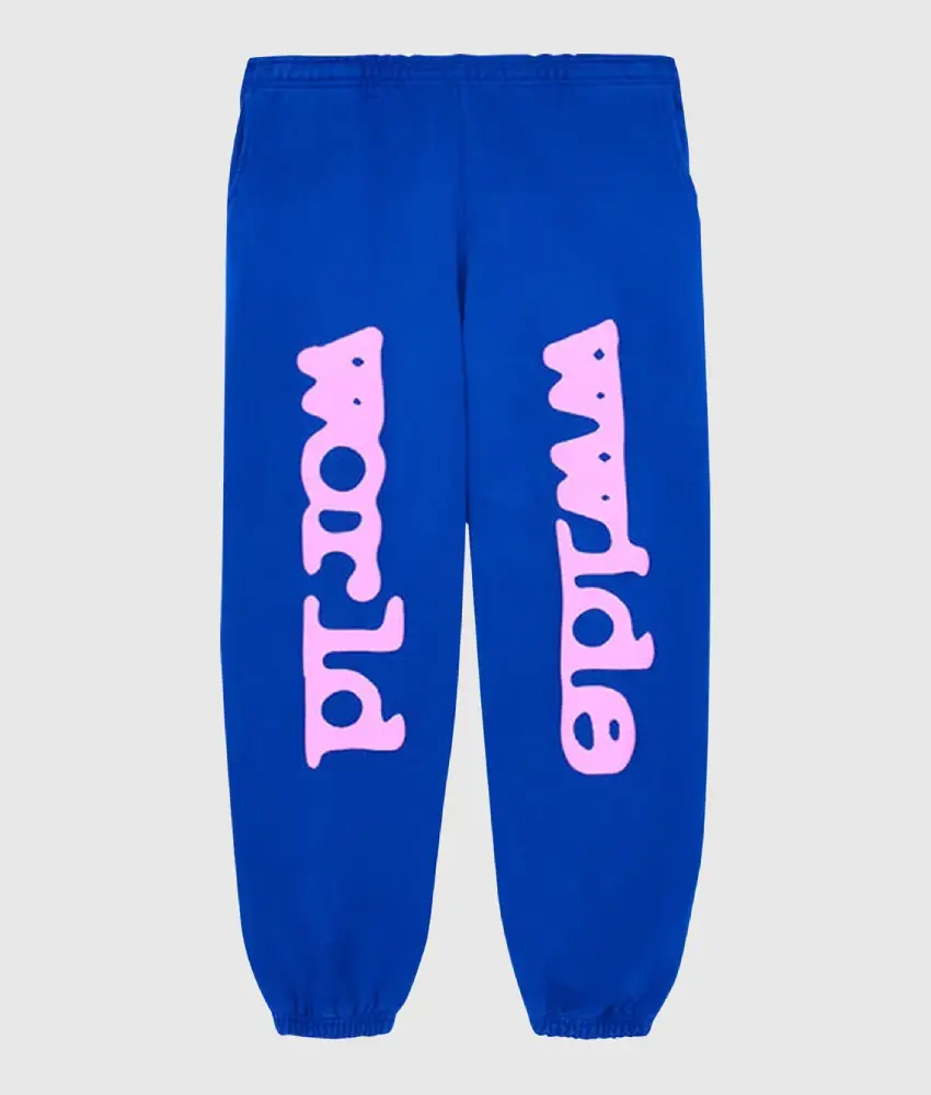 Spder Beluga Sweatpants ‘Blue’ Sp World Logo